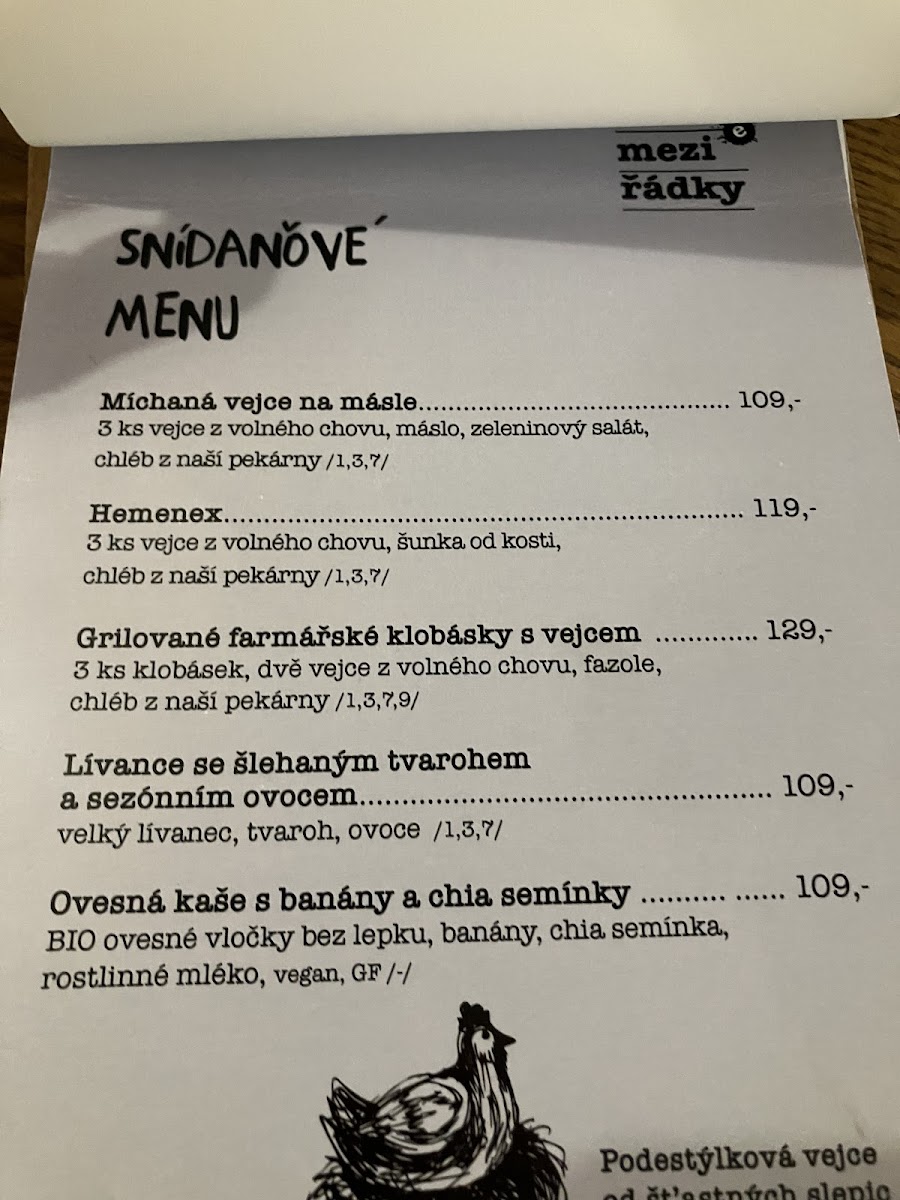 Menu Kavarna Mezi Radky-3