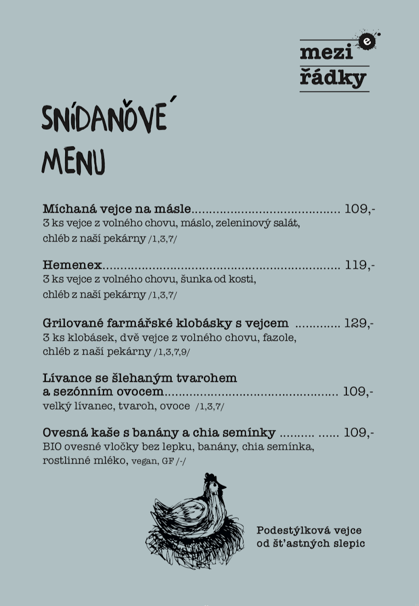 Menu Kavarna Mezi Radky-4